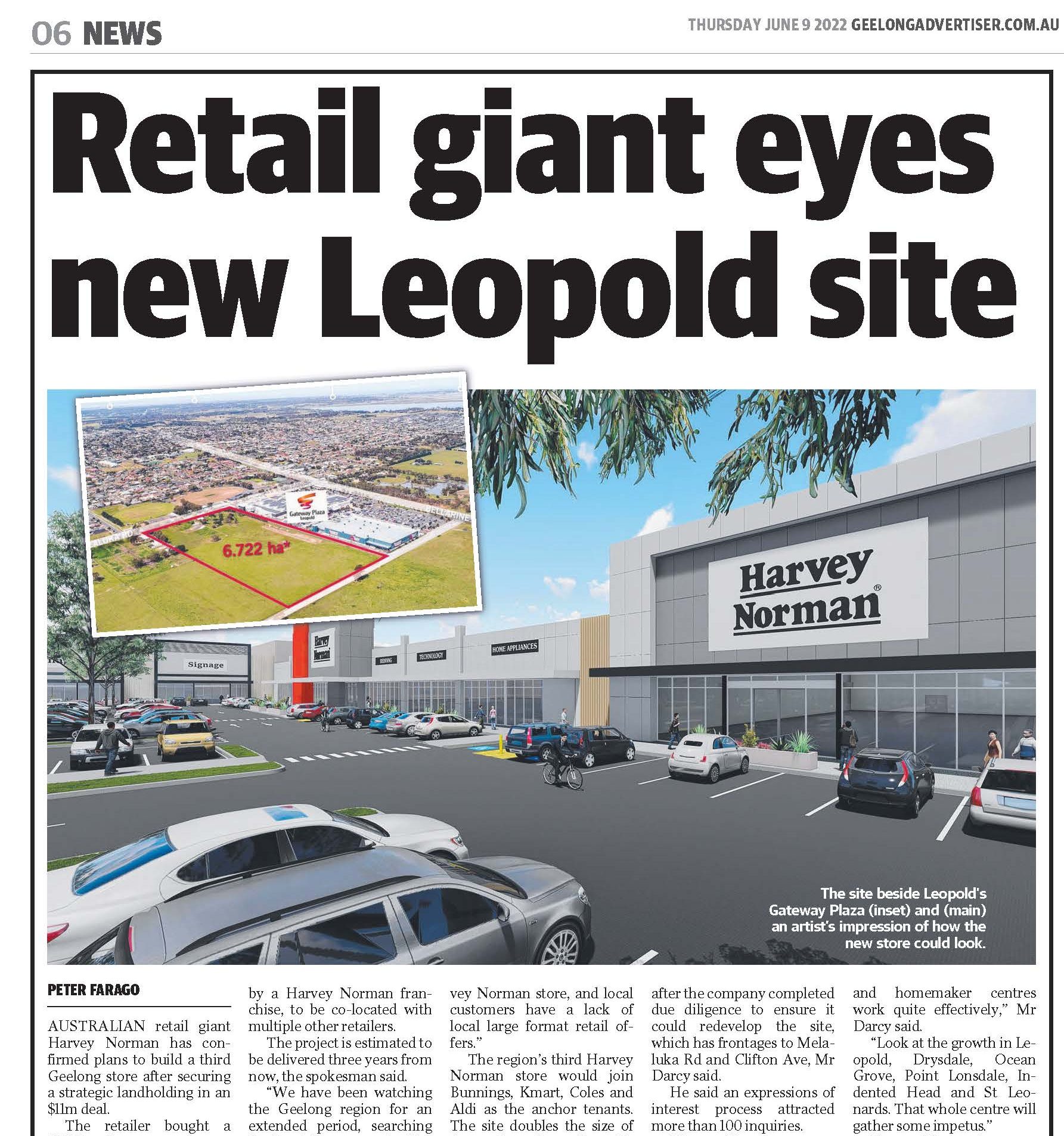 Retail giant eyes new Leopold site