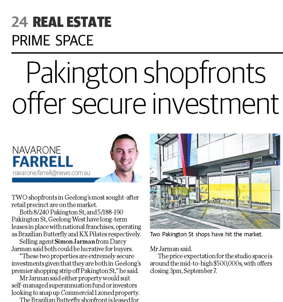 Pakington shopfronts offer secure investment