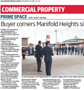 Buyer corners Manifold Heights site