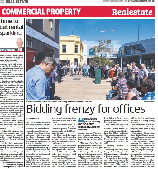 Bidding frenzy for offices