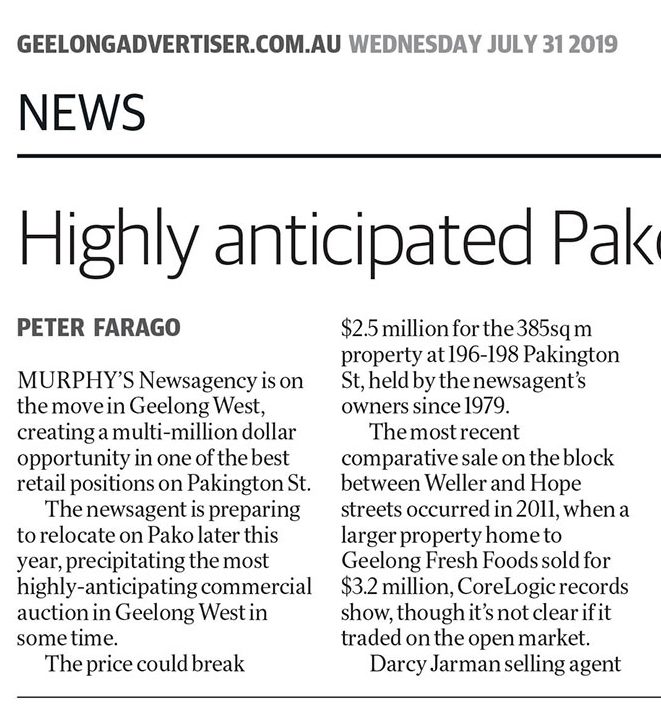 Newsagency move opens the door to rare retail auction on Pakington St, Geelong West